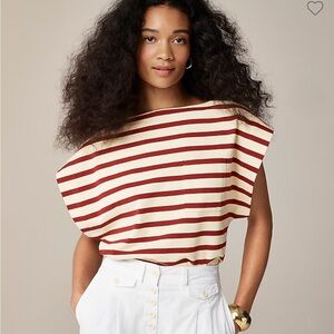 I.Crew Boatneck muscle T-shirt in stripe mariner cotton